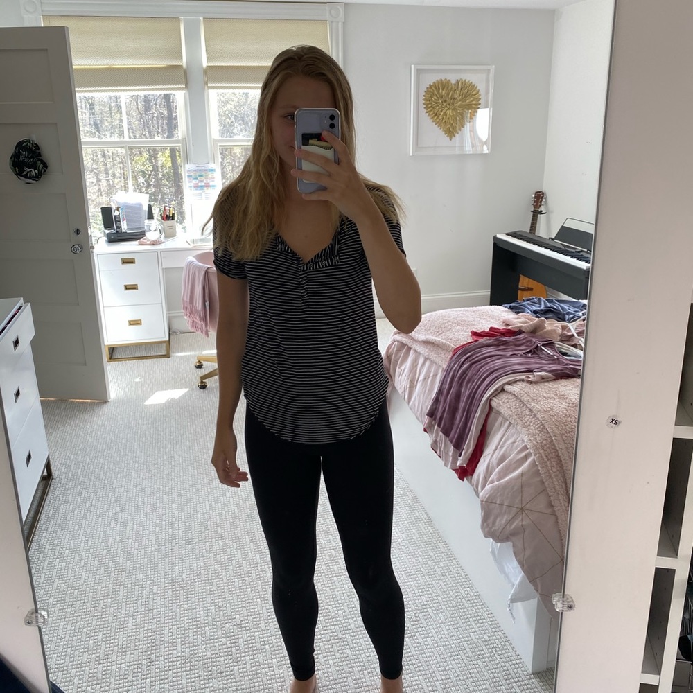Black and White Striped Tee